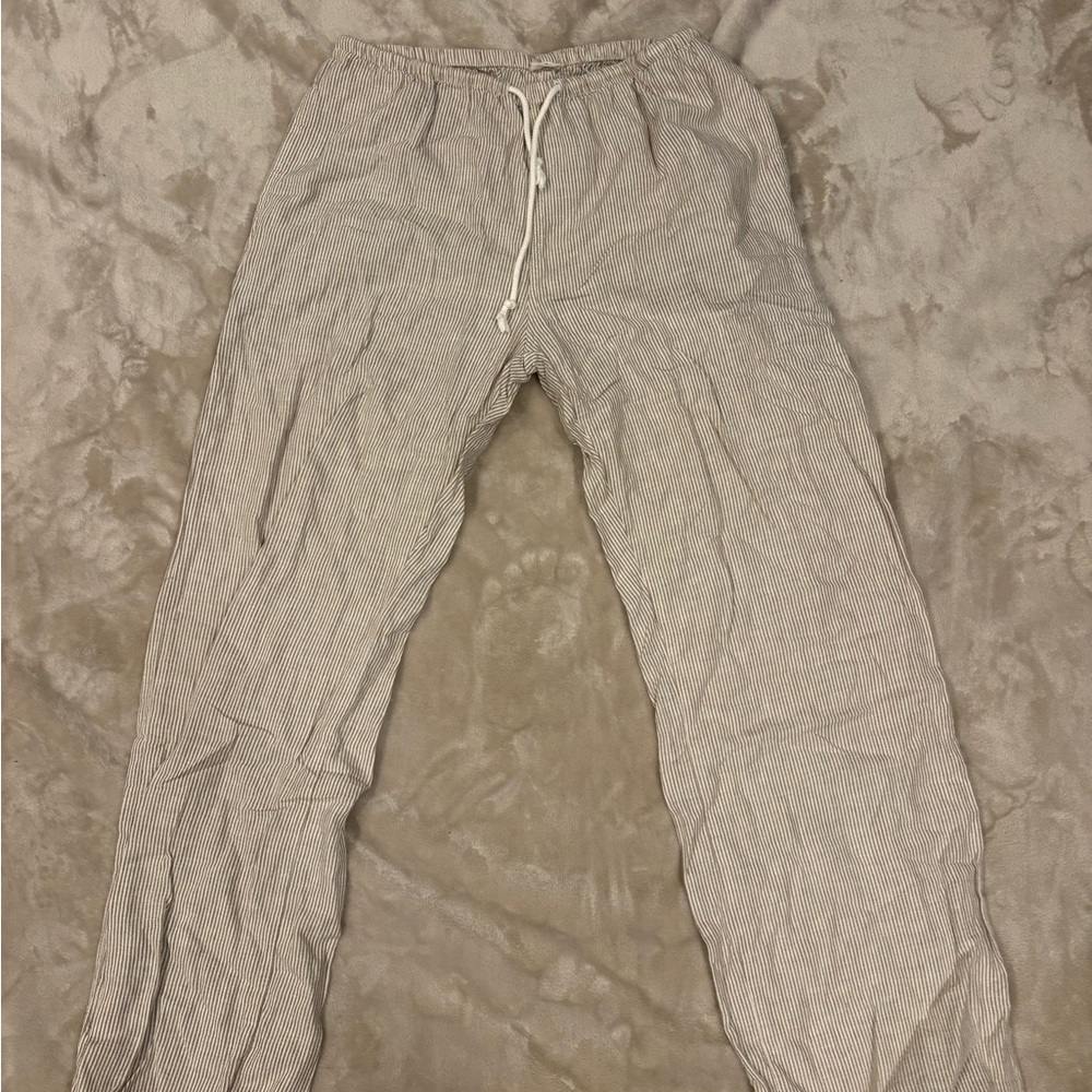 Brandy Melville Gray Striped Pants